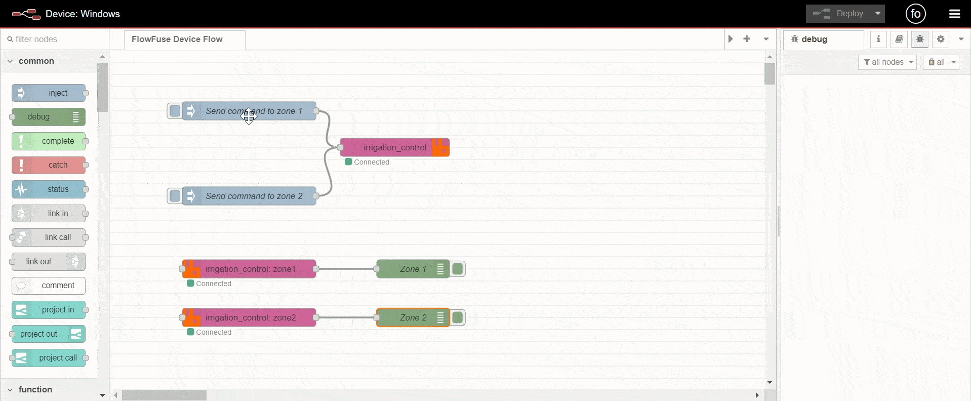 Image showing the flow that uses the Direct exchange type to send messages and receive messages